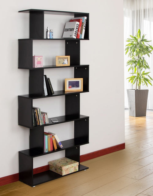 Load image into Gallery viewer, HOMCOM Wooden S Shape Bookcase 6 Shelves Storage Display Home Office
