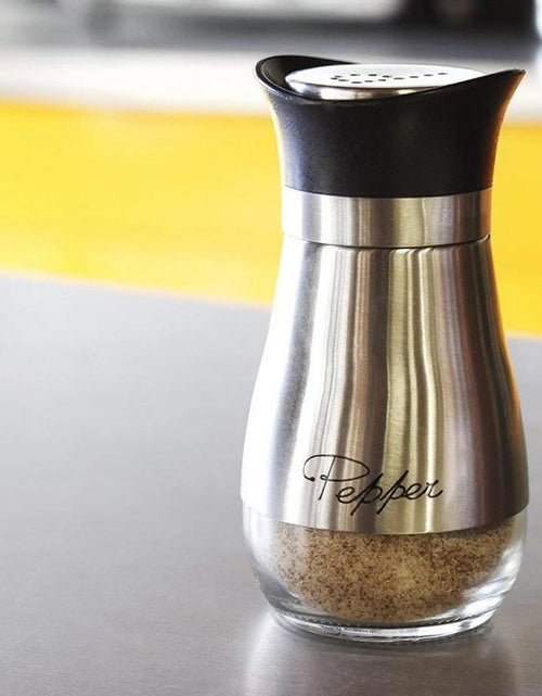 Load image into Gallery viewer, Salt and Pepper Shakers Stainless Steel Glass Set BPA Free, 4oz
